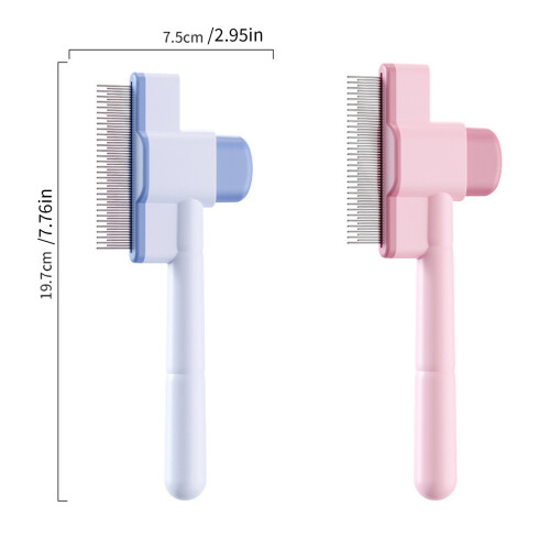 Peigne à poux pour chats et chiens, brosse avec bouton de 2