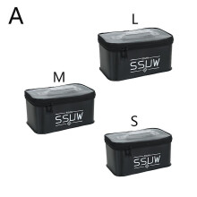 (Black) Fishing Box Accessories Storage Box Fishing Gear Accessories Thickened Toolbo