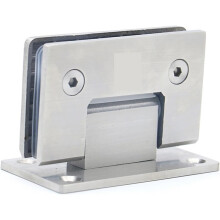 304 Stainless Steel Glass Door Hinge 2 Pack, 90 Degree Wall Mount Shower Hinge for Frameless Bathroom Doors