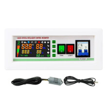 Digital Heat Thermostat, Incubator Thermostat 5 Modes Digital Temperature Humidity Incubator Controller AC110V-220V