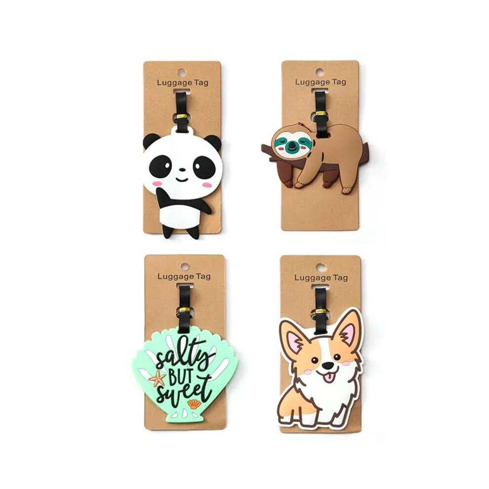 4Pcs Luggage Tag Travel Baggage Suitcase Identity Address Name Label Cards 6032999293761