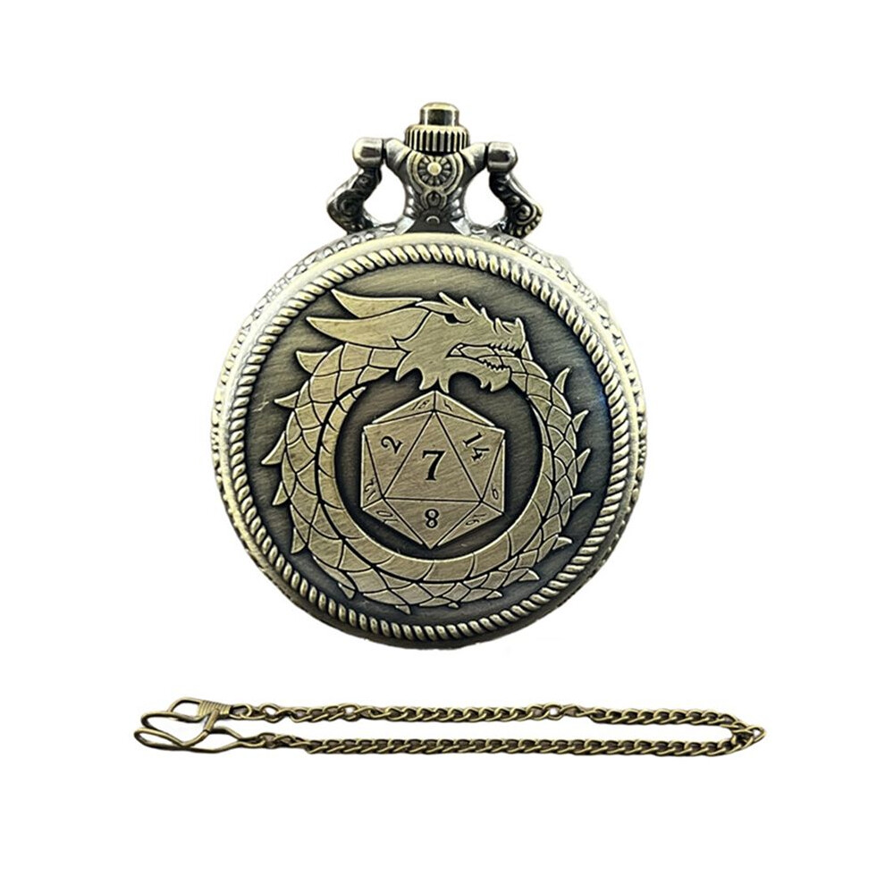 Pocket Watch And Metal Multi-Sided Dice Set Board Game Cool Table Dice Pocket Watch Without Dial 6031416251650