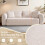 MIMO Beige Lambswool Convertible Pull-Out Sofa Bed 4