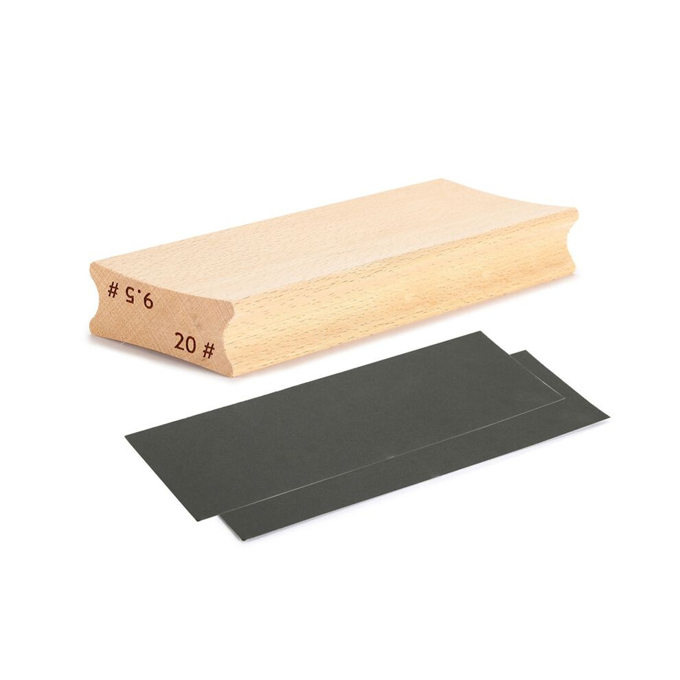 9.5 &20 Dual-Purpose Guitar Fretboard Radius Sanding Block, Fret Fretboard Leveling Sanding Block + Sanding Paper 6032145455975
