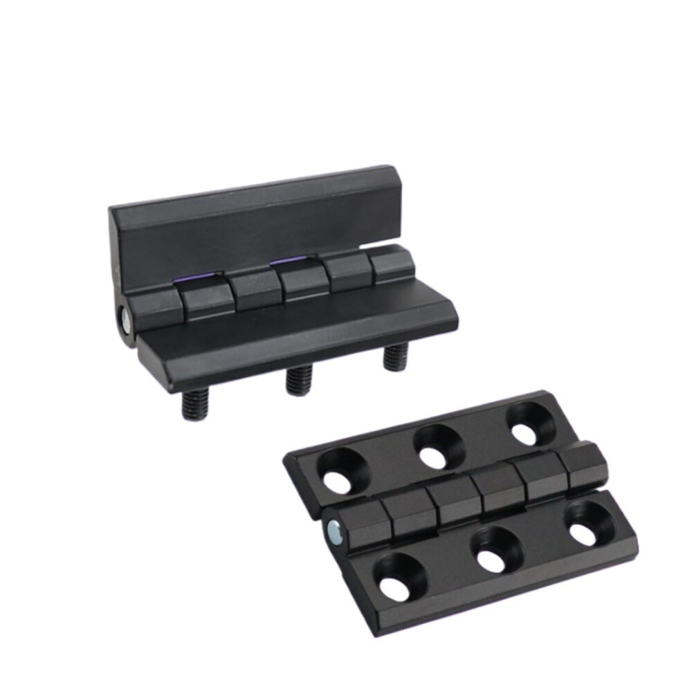 Heavy Duty Cabinet Hinge Black Zinc Alloy With Six Bolts For Electrical Enclosure Door Corrosionresistant 1Pcs Xg020301 9330225521174