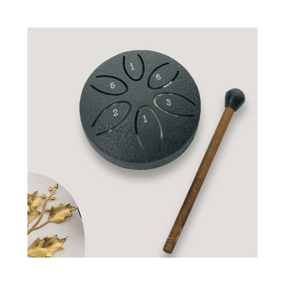 Rain Drum For Outside, Steel Tongue Drum 6 Notes 3 Inches Chakra Tank Drum Steel Percussion Padded Mallets 6031170364665