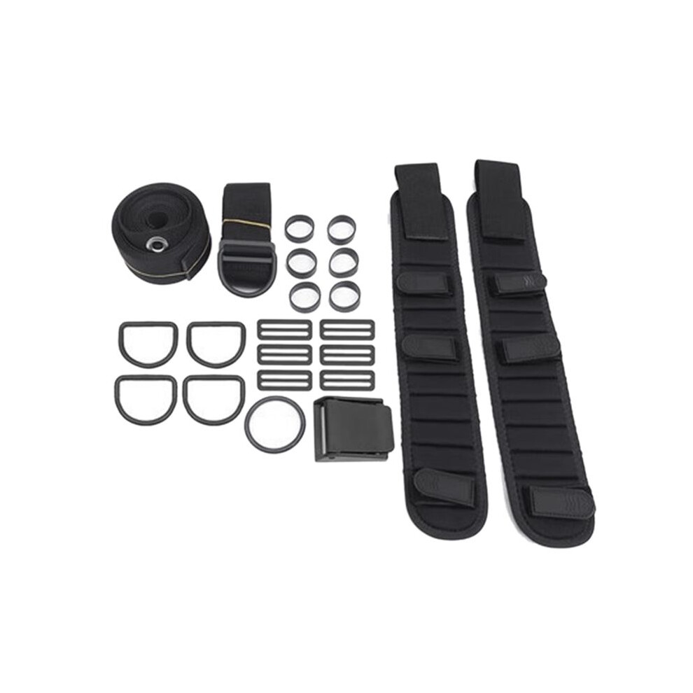 Tauoh Scuba Diving Backplate Dir Harness Bcd Holder Crotch Strap Set Weight Belt Dive Accessories Black