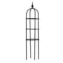 Metal Plant Trellis with Durable Iron Frame, Stable Buckled Design for Climbing Vines and Garden Flowers Black 47.2in