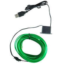 (5m, Fluorescent green) 5M USB Car Interior LED Strip Lights Ambient Lighting Blue Neon Dash Glow Tube