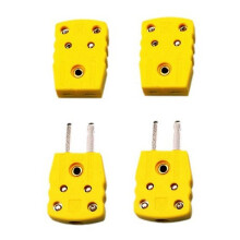 2 Pair K Type Male Female Thermocouple Plug Adapter High Temperature 100C(212F) Temperature Sensor Connector