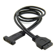 Pojedynczy Port USB 3.1 Typu C USB-C żEńSki na USB 3.0 PłYta GłóWna 19-Pinowy Kabel Header 50cm