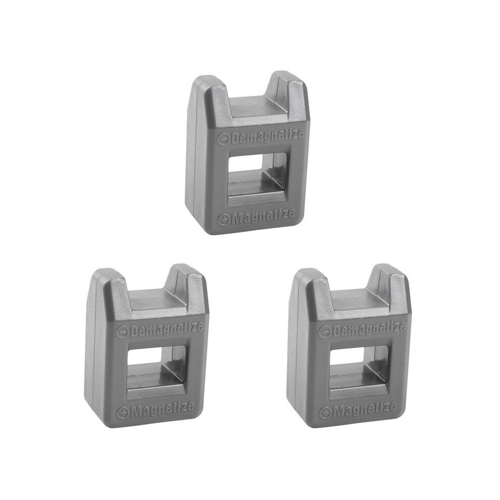 3X Screwdriver Magnetizer Degaussing Demagnetizer Magnetic Practical Pick Tool Color:gray 6033013518693