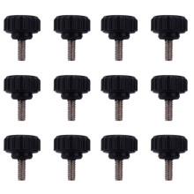 M4 X 10 mm Ronde Kop Schroef op Duimschroeven Gekartelde Klemknop 12 Stuks