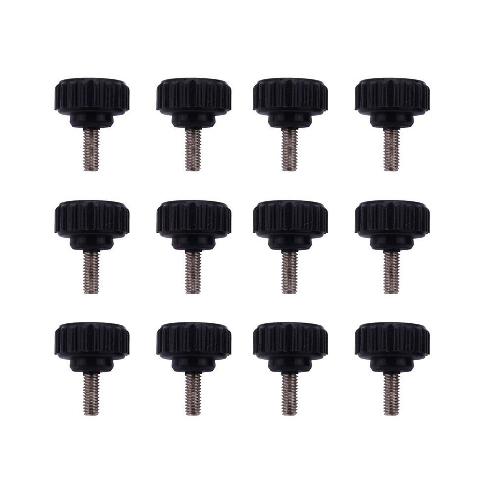 M4 X 10Mm Round Screw Thumbscrews Knurled Clamping Knob 12 Pcs 6032923113172
