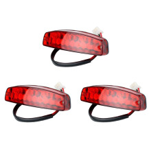 3X ATV 12 V 3 Fils Frein Feu Stop Licence Feu Arrière Rouge pour ATV Hors Route Moto Signal Lampe Accessoires Voiture Lumières