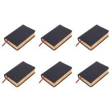 6X Vintage Thick Paper Notebook Notepad PU+Paper Bible Diary Book Journals Agenda Planner Black+Gold