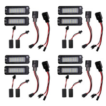 8 PeçAs 12 V Led Número de Placa de LicençA Lâmpadas para Golfe 4 5 6 7 Luzes de Placa de Carro AcessóRios Exteriores