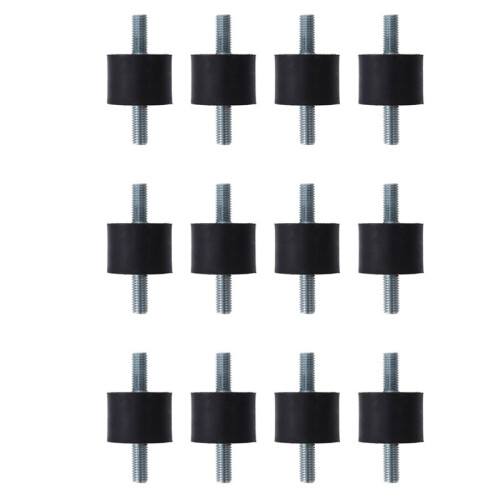 12 Pieces M10 Rubber  Double External Thread Rubber Anti-Vibration Vibration Isolator Durable