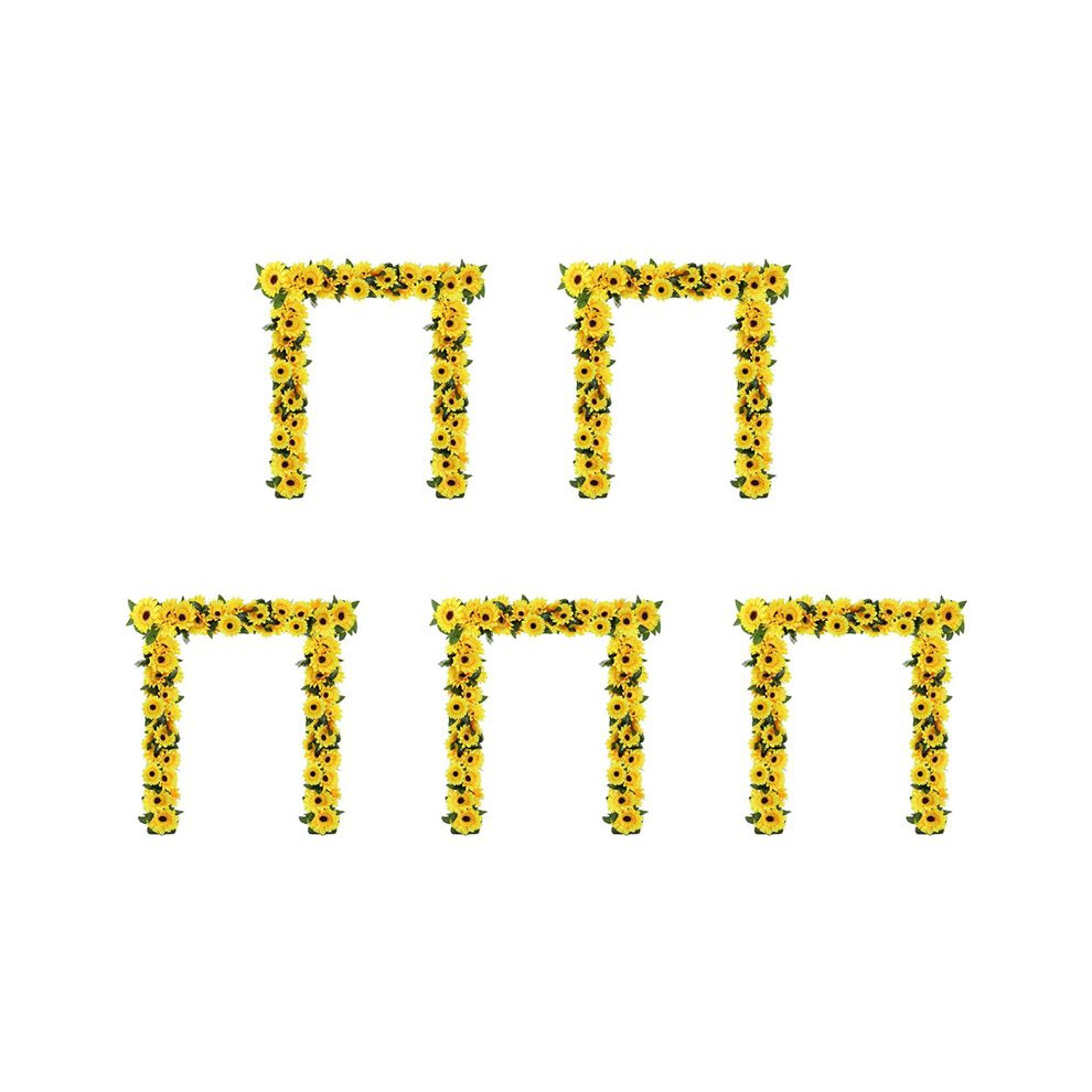 10Pcs Sunflower Garland Artificial Flowers Vine Fake Silk Sun Flowers Hanging Vines 6033107879136