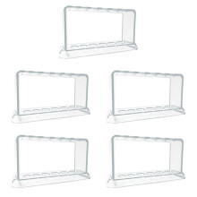 5X Plastic Clear Test Tube Rack 6 Holes Stand Lab Test Tube Stand Shelf School Supply Lab Equipment 16.7X8X3 cm