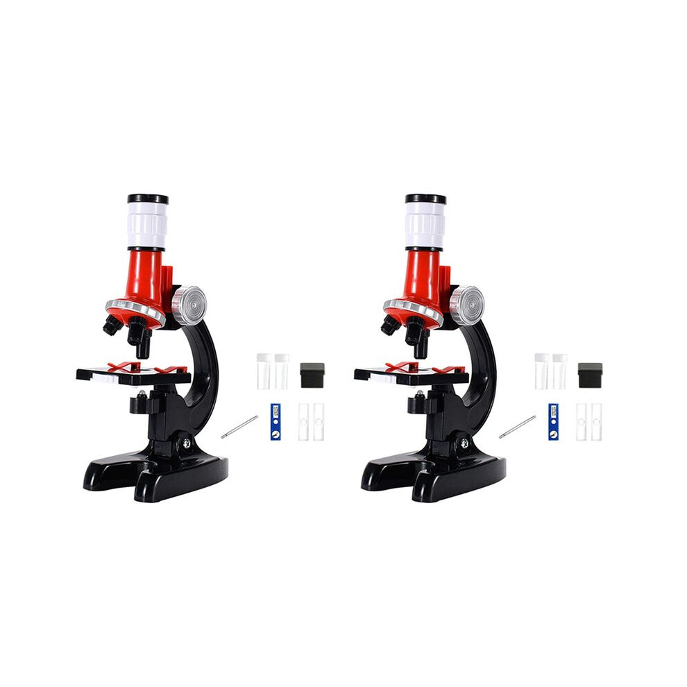 Brecantia 2X Children's Microscope Toy 1200 Times Student Scientific Experiment Puzzle Science And Education Toy Set