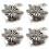 4 St  Silver Dragonfly Aromaterapi Diffuser Halsband med HäNge 1