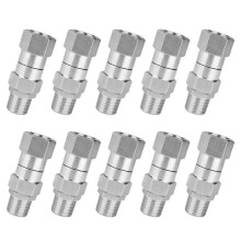10X High Pressure Washer Swivel Joint 3/8 Inch Pressure Washer Hose Fittings 360 Degree Rotation Connector Car Washing