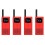4X for  Walkie Talkie 2S Protective Case Silicone Cover Interphone Protective Shell Anti-Drop Accessories,Red 1