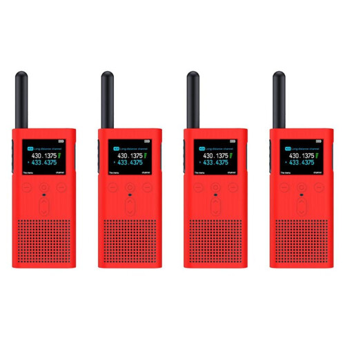 4X for  Walkie Talkie 2S Protective Case Silicone Cover Interphone Protective Shell Anti-Drop Accessories,Red