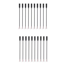 20Pcs Replacement 3.5mm Female Jack to Bare Wire Open End 2 Pole Mono 1/8 Inch 3.5mm Jack Plug Connector Audio Cable