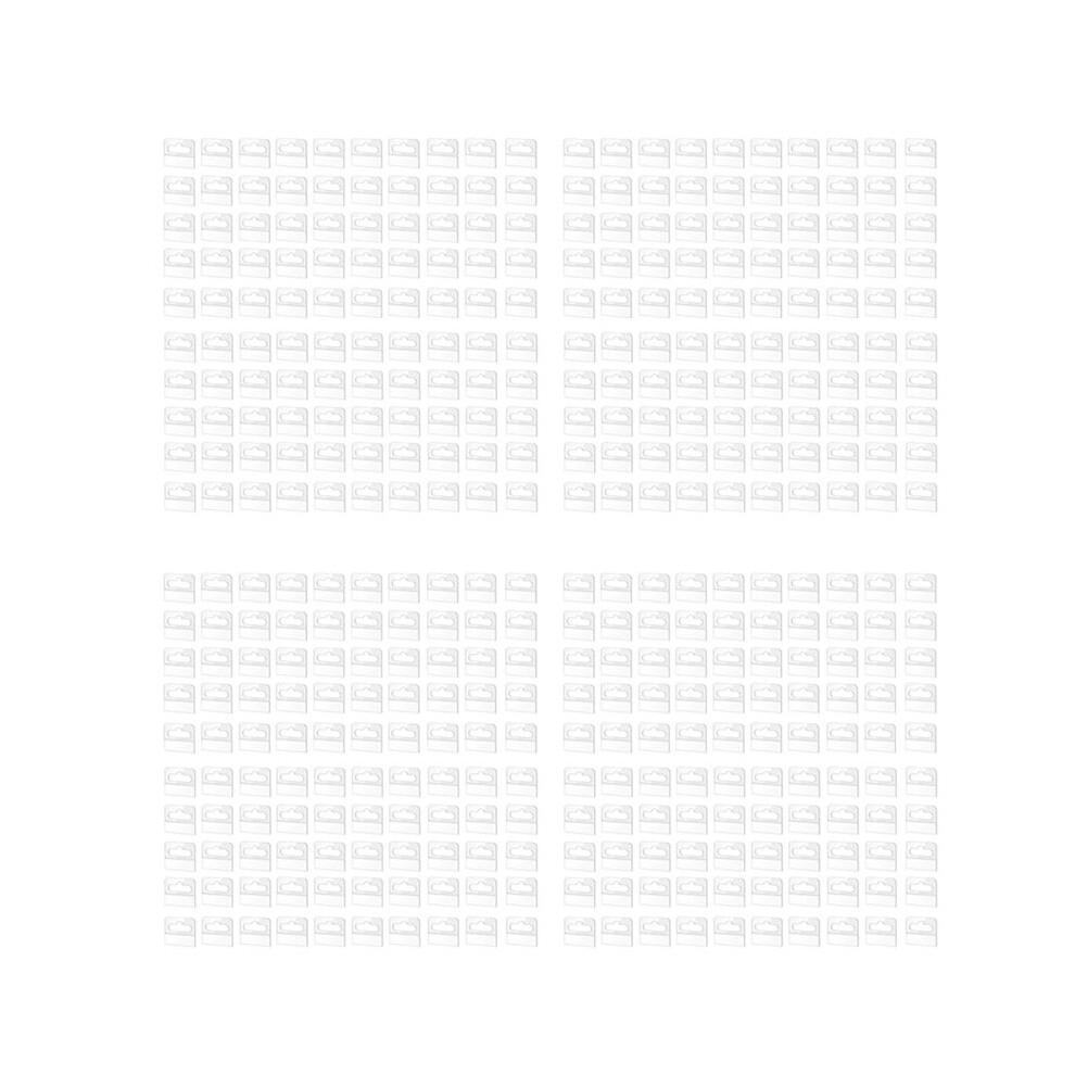 Hang Tabs, 800 Pcs Clear Sticky Hanging Tabs Slot Hole Self Adhesive Plastic Hang Tags, 4.5 X 3.5Cm 6031540429635