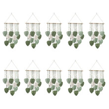 10X Leaf Macrame Wall Hanging Boho Room Home Decor Woven Aesthetic Wall Home Room Wedding Decoration Green