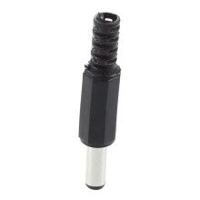 200 Pcs Black 2.5mm X 5.5mm Power Male Plug Jack Adapter