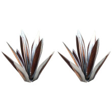 2X Tequila Rustic Sculpture, DIY Metal Agave Plant,Rustic Hand Painted Metal Agave,Garden Yard Art Decoration 65CM