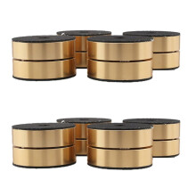 8 PièCes HiFi Haut-Parleur Isolation Pieds Coussinets Support Pieds 40X23Mm Aluminium Amortisseur de Vibrations Or