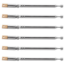 6X Replacement 25.4cm 10 Inch 5 Sections Telescopic Antenna Aerial for Radio TV