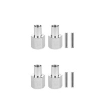 12x RC Bil Metall 12 mm Hjul Sexkantsnav 15 mm FörläNgningskoppling för AXIAL SCX10 D90 CC01 F350 1/10 RC Crawler-Silver