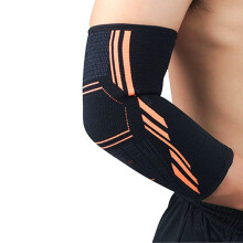 Compression Arm Sleeve with AntiSlip Silicone Grip UV Protection for Basketball Cycling Golf Orange