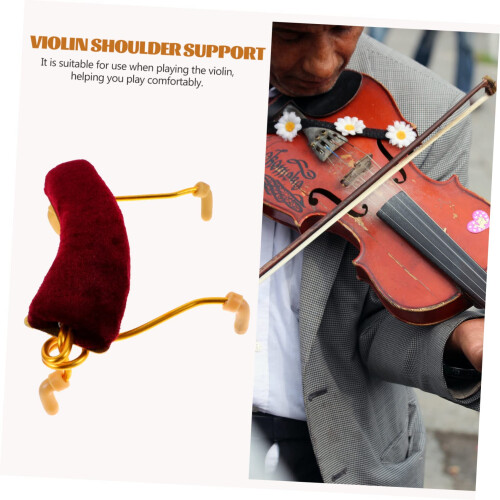 Violin Shoulder Rest with Soft Cushioned Surface, Adjustable Support for Students and Beginners 2