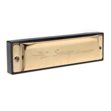 3X Swan Harmonica 10 Trous Cle de C D'OR avec Etui Blues Harpe Metal Acier NOUVEAU