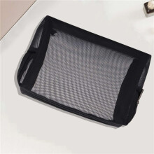 Black Mesh Makeup Bag See Through Zipper Pouch Travel Cosmetic and Toiletries Organizer Bags Pack of 15(S,M,L)