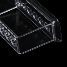 5X Plastic Doorzichtige Reageerbuisrek 6 Gaten Stand Lab Reageerbuis Stand Plank Schoolbenodigdheden Labapparatuur 16.7X8X3 cm