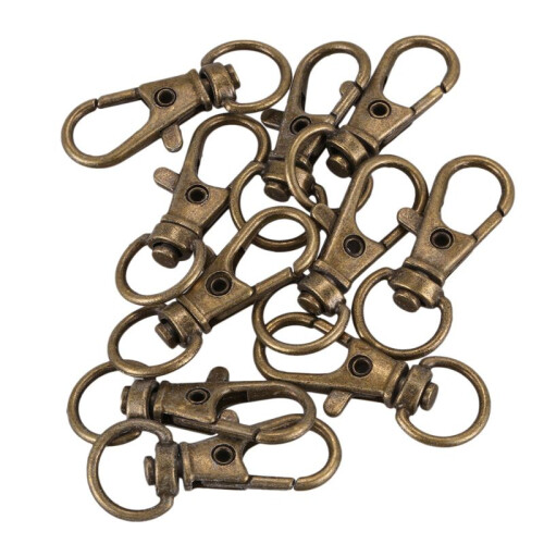 100pcs Metal Clasp Swivel Trigger Clips Snap Hooks Key  Bags DIY  Copper 1