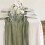 2X Table Runner Boho Gauze Cloth Table Runner Rustic Sheer Runner for Wedding Baby Shower Table Decorations 90X400cm 7