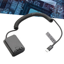 3X NP-FZ100 NP FZ100 Cable de Resorte de Batería Simulada Tipo C para A9 A9R A9S A7R3 A7M3 A7S3 A7III A7R4 A7M4 A6600 A7C FX3