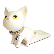 Cute Cat Door Stopper Wedge with Slip‑Resistant Grip Non‑Scratching Rubber Base Decorative Holder