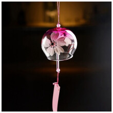 3X Japanese Handmade Glass Painting and Wind Chimes Door Decoration Gift for Girls Style 5