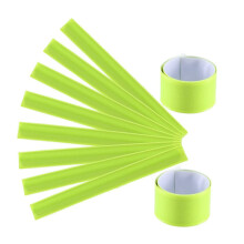 10pcs Reflective Slap Bracelet Safety Armband for Night Running Jogging Walking