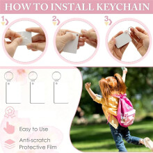 540 PCS Sublimation Keychains in Bulk, Double Sided Heat Transfer Sublimation Decorative Blanks, Suitable for DIY