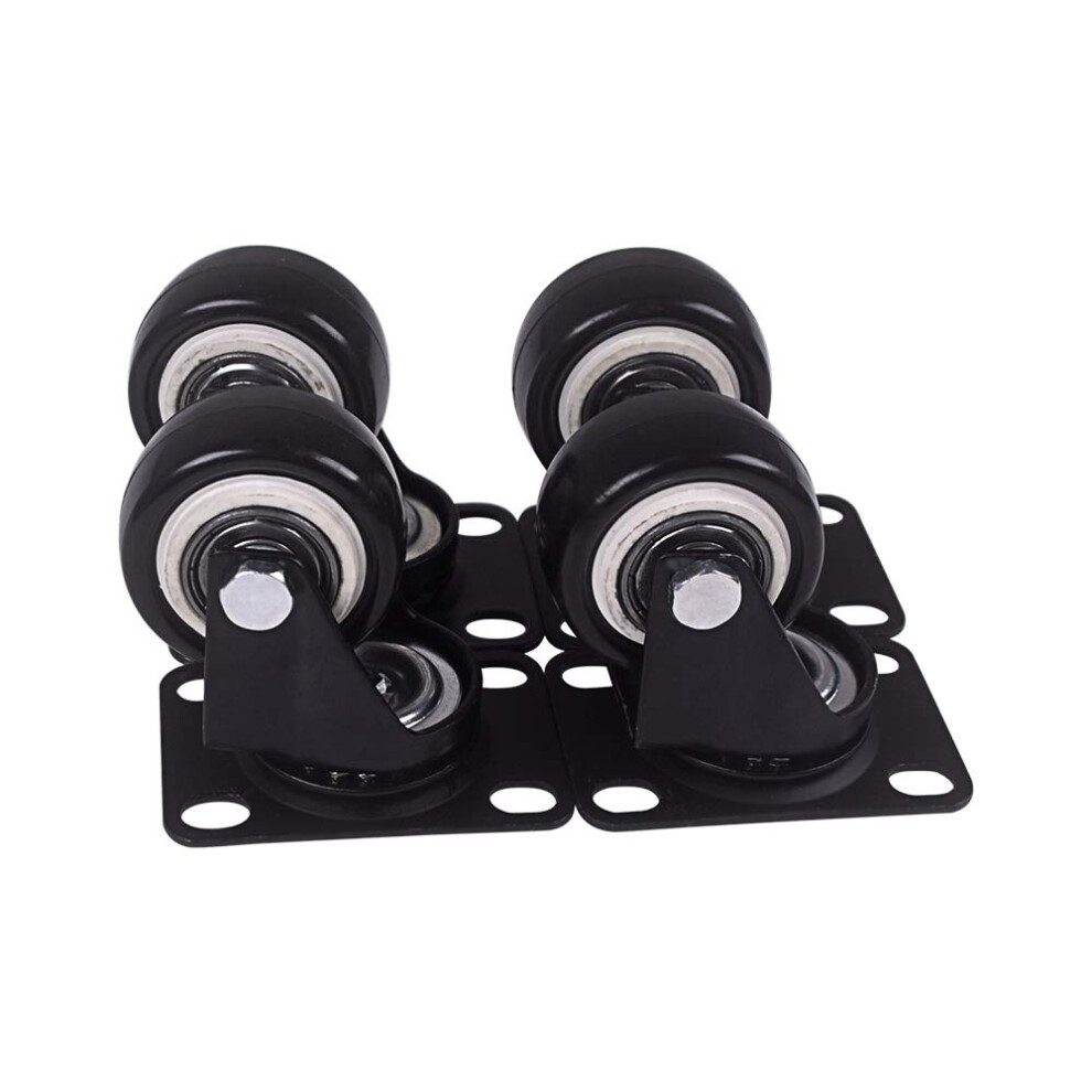 Heavy Duty 2 Inch Polyurethane Caster Wheels 4 Pack, Swivel Casters For Furniture And Trolleys 9351714663014